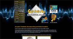 Desktop Screenshot of genesisacoustics.co.za